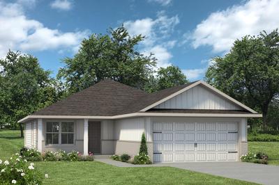 https://myhome.anewgo.com/client/stylecraft/community/Build%20On%20Your%20Lot/plan/1313%20%7C%20Tinsley%20Modern?elevId=125. Tinsley Home with 3 Bedrooms